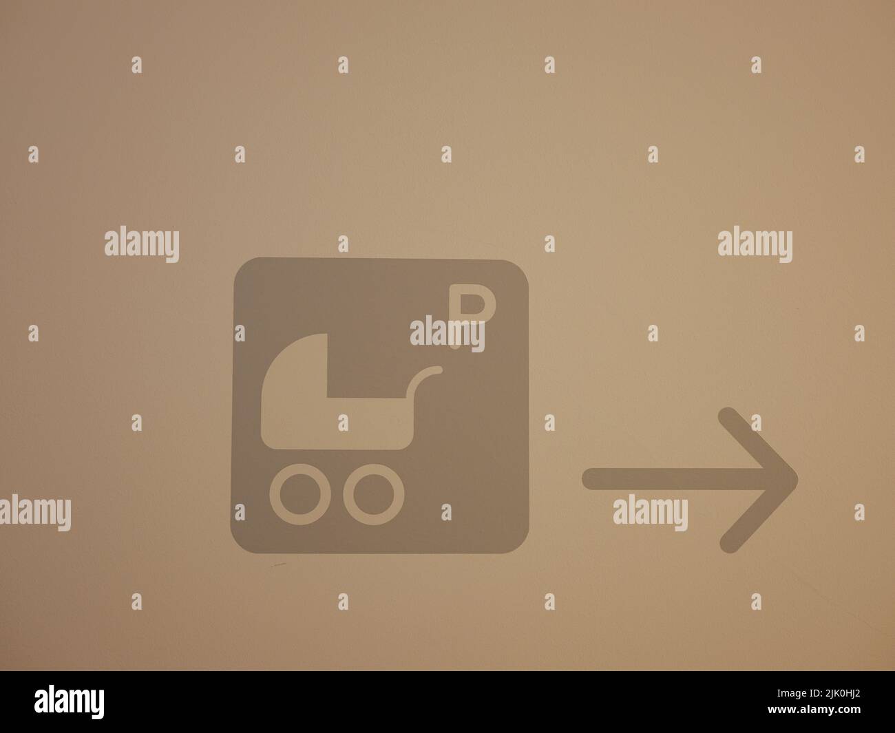 Basel, Switzerland July 8 2022 stroller parking signs in Basel