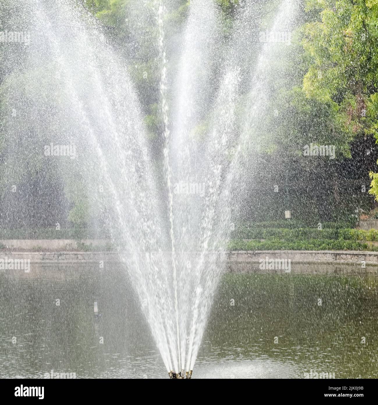 Fountain in the complex of Lodhi Garden in Delhi India, working