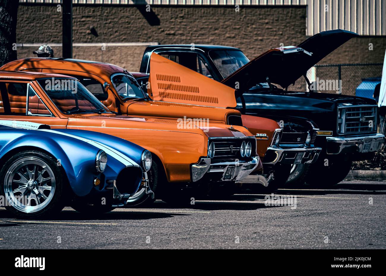 A lineup of classic vintage cars Stock Photo Alamy
