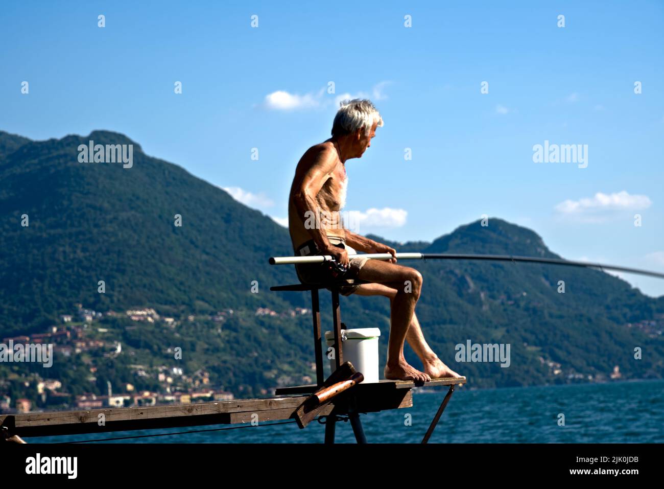 Agone traditional fishing in lake Como, Italy Stock Photo Alamy