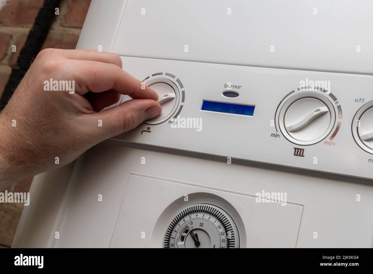 Torquay, UK. Friday 29 July 2022. Turning down the boiler as the British government will give all households in England, Scotland and Wales £400 to help with rising fuel bills this autumn. Credit: Thomas Faull/Alamy Live News Stock Photo