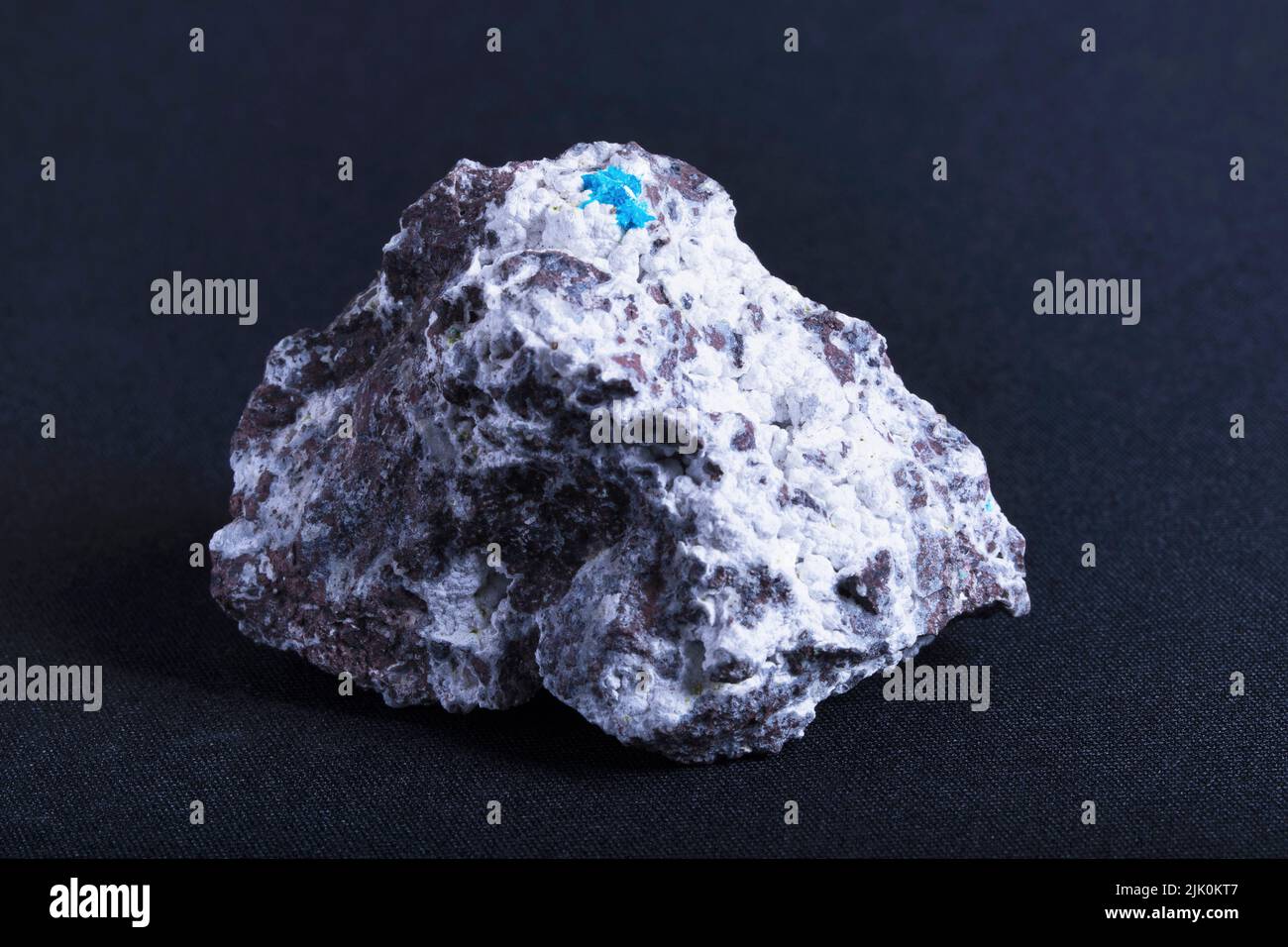 Closeup of Raw Pentagonite. Pentagonite is a rare silicate mineral Stock Photo