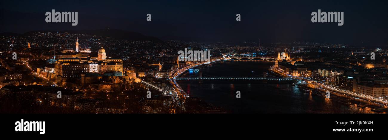 Panoramic night view budapest hi-res stock photography and images - Alamy