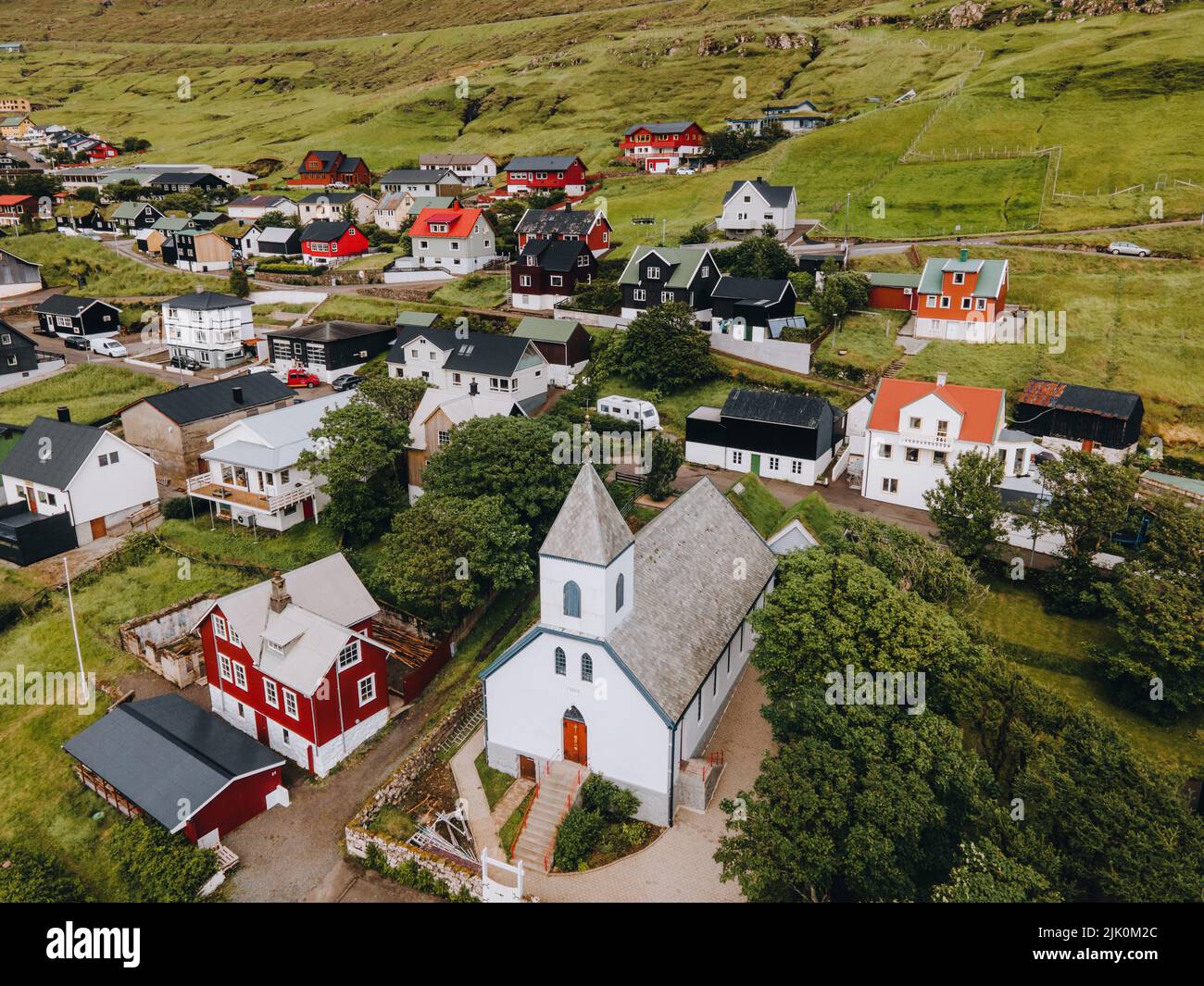 the Kvívík Village in the Faroe Islands Stock Photo