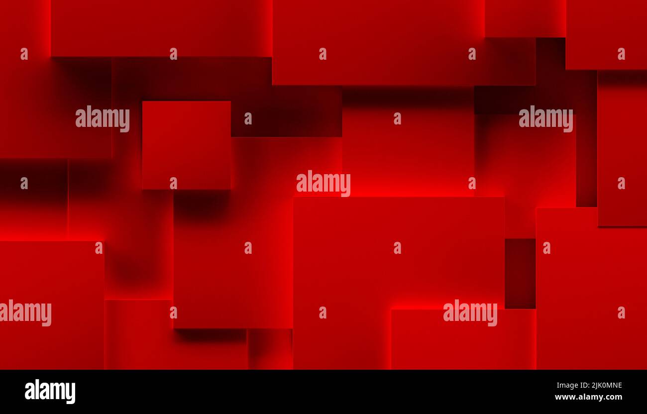 Red Color Render 3d rendering abstract background hi-res stock photography and images ...