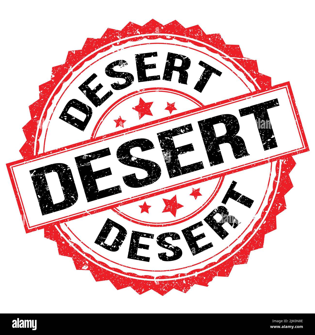 DESERT text written on redblack round stamp sign Stock Photo Alamy