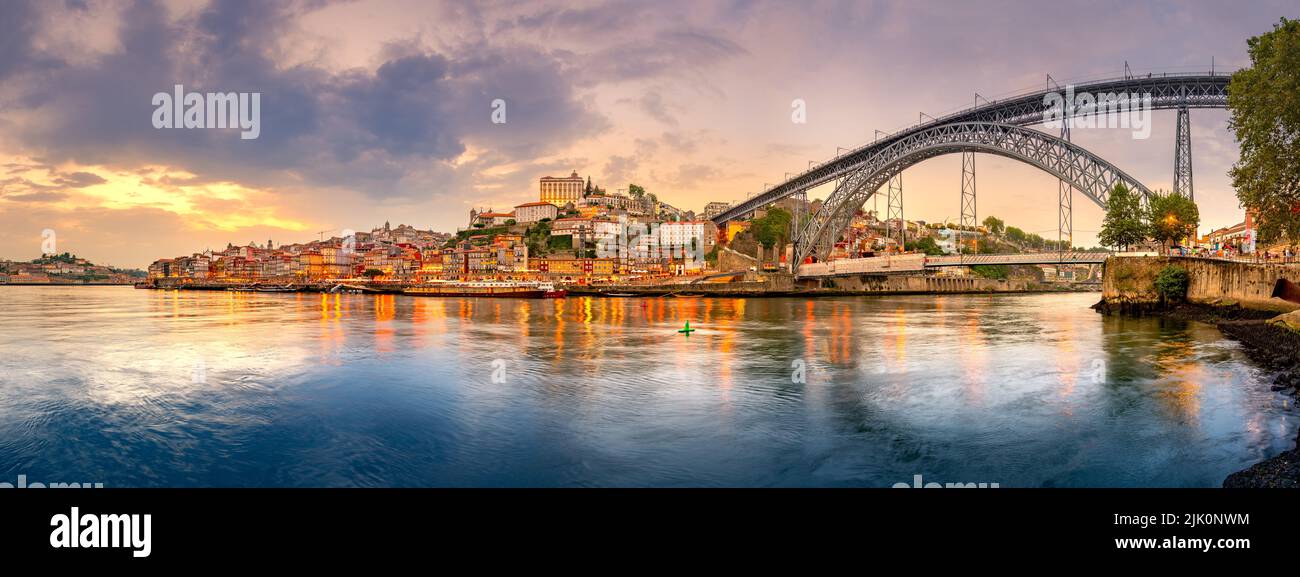old town of Porto at river Duoro, Portugal Stock Photo