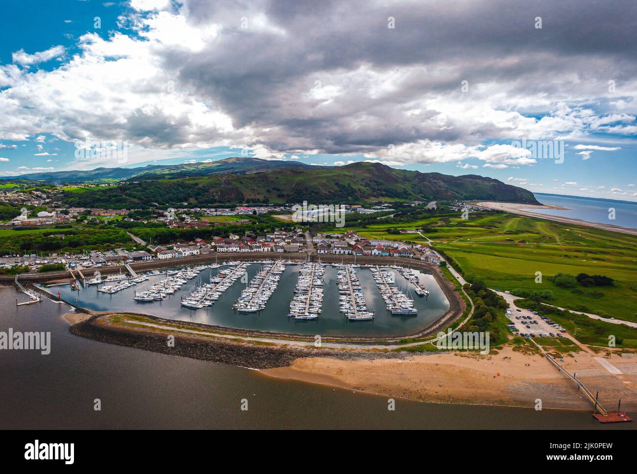 An aerial view of moored boats and yachts in the marina Stock Photo - Alamy