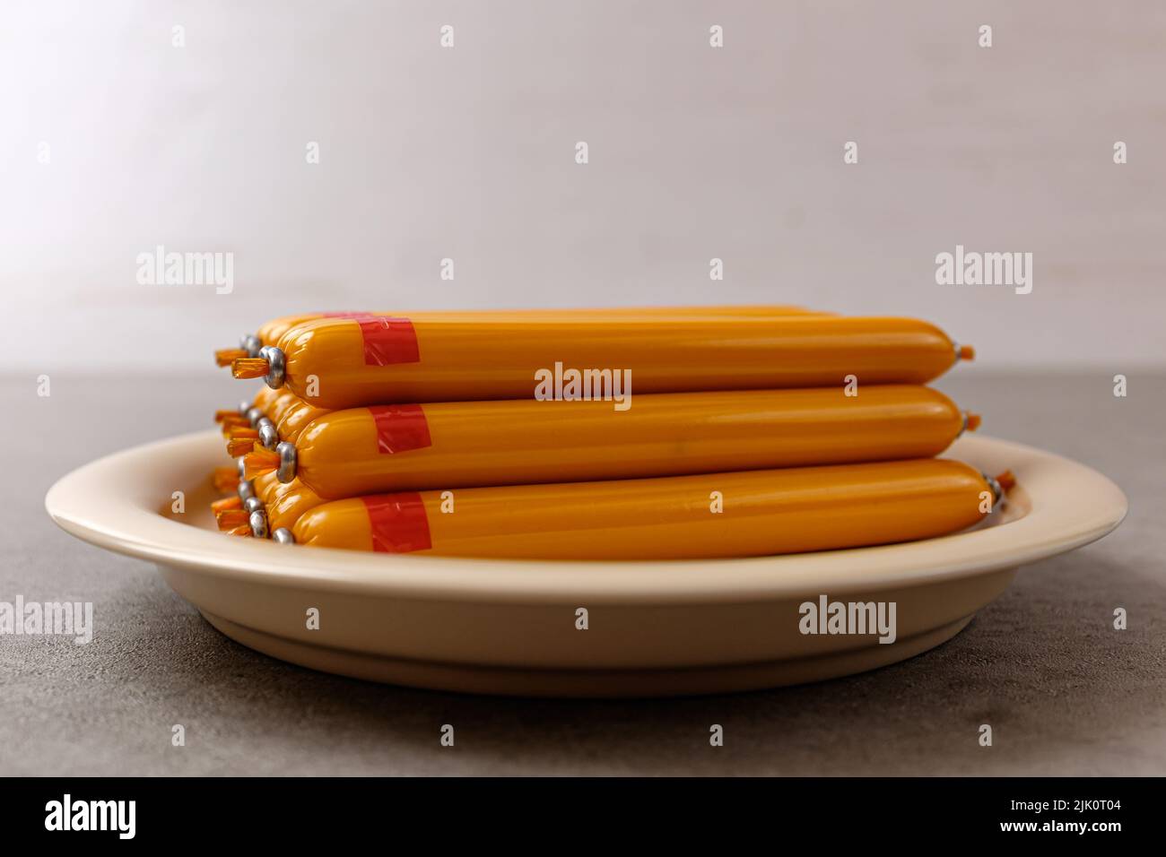 Soft and savory stick sausage made from fish meat Stock Photo Alamy