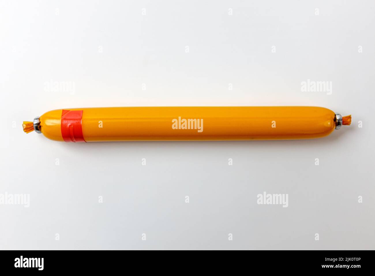 snack sausage on a white background Stock Photo