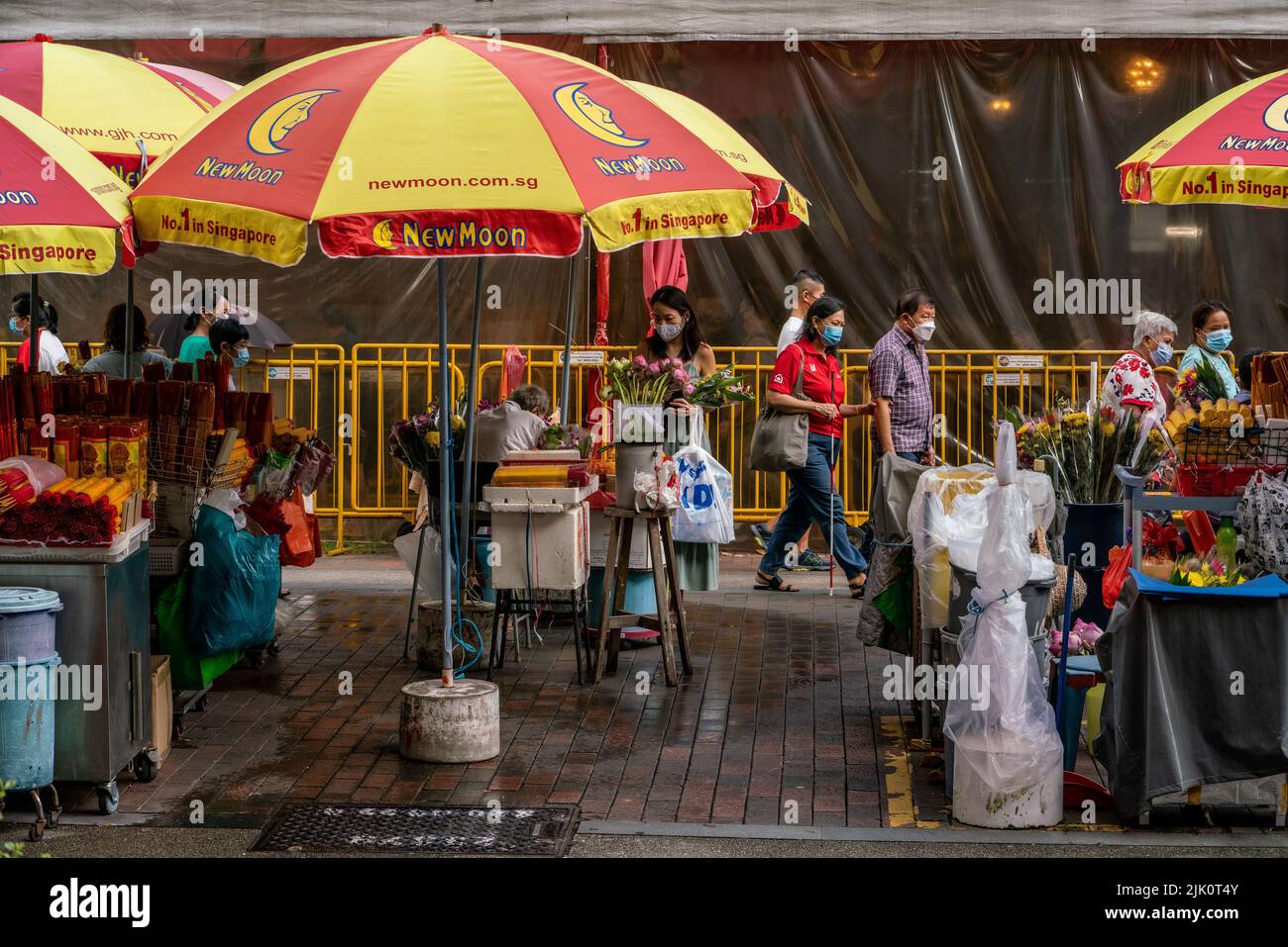 A popular place for devotees to buy prayer accessories to worship Guan ...