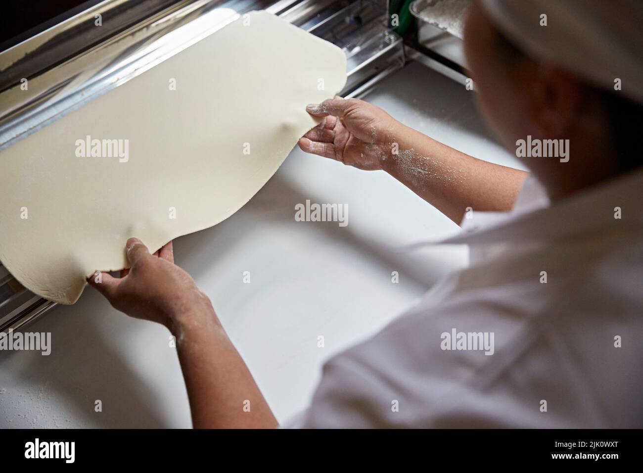 Making Udon noodles Stock Photo Alamy