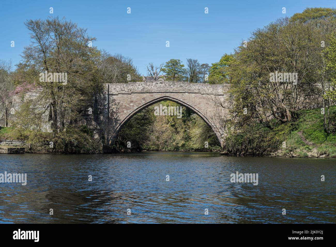 Brig O Balgownie completed in 1320, Bridge of Don, Aberdeen, Aberdeeenshire, Scotland, UK Stock