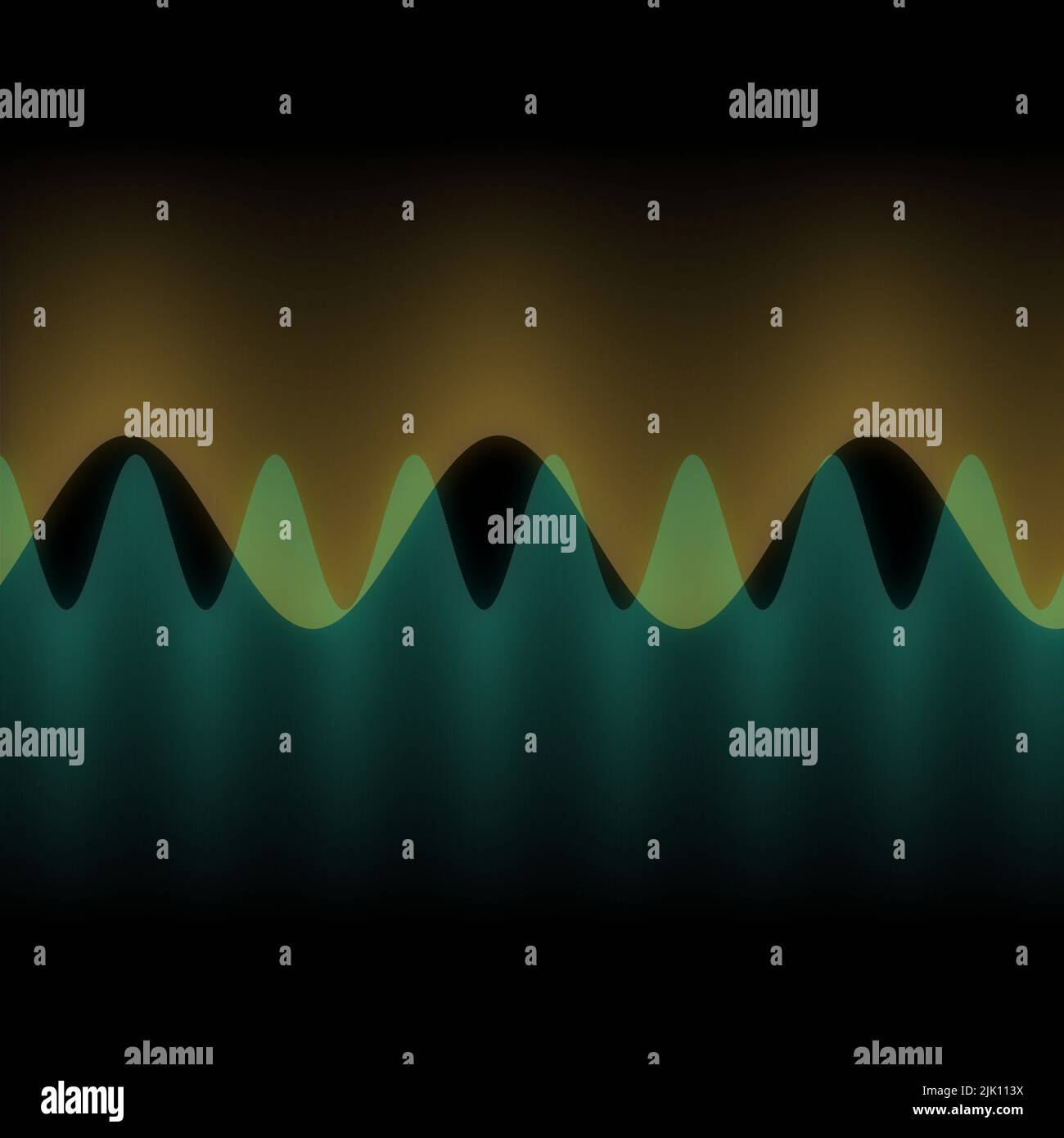 Illustration of multiple waves oscillating or overlapping by many small ...