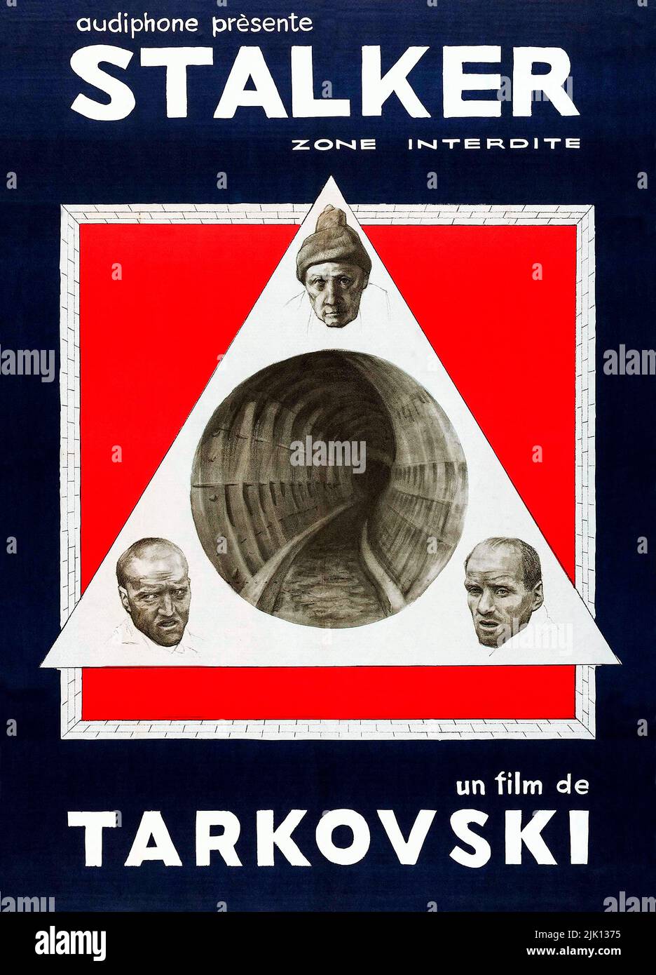 Stalker - Film Poster (Russian: Ста́лкер, 1979 Soviet science fiction art film directed by Andrei Tarkovsky written by Arkady and Boris Strugatsky Stock Photo