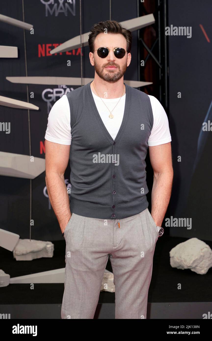 Chris Evans attends the 'The Gray Man' Netflix Special Screening at Zoo Palast on July 18, 2022 in Berlin, Germany. Stock Photo