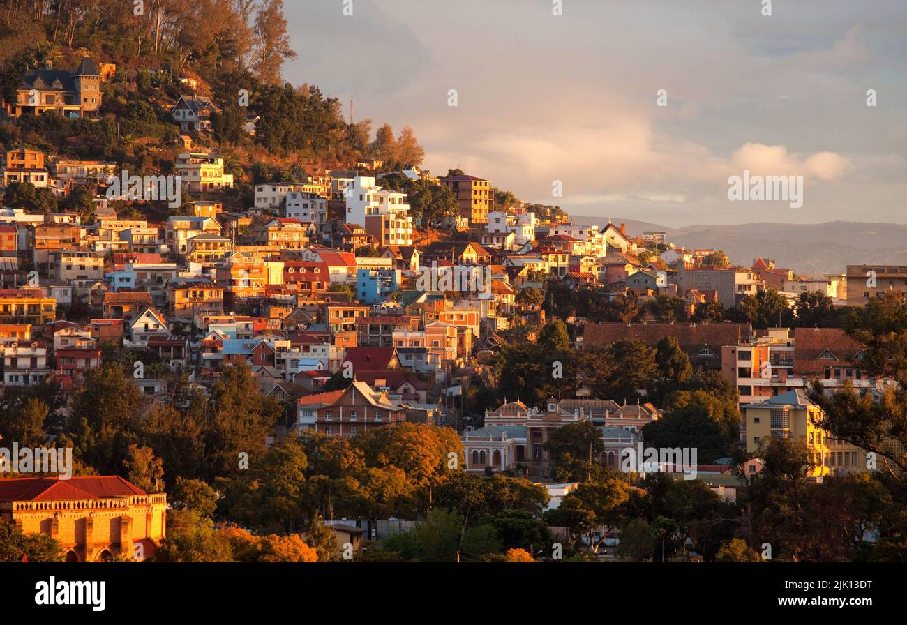 Hillside houses, Antananarivo, Madagascar, Africa Stock Photo Alamy