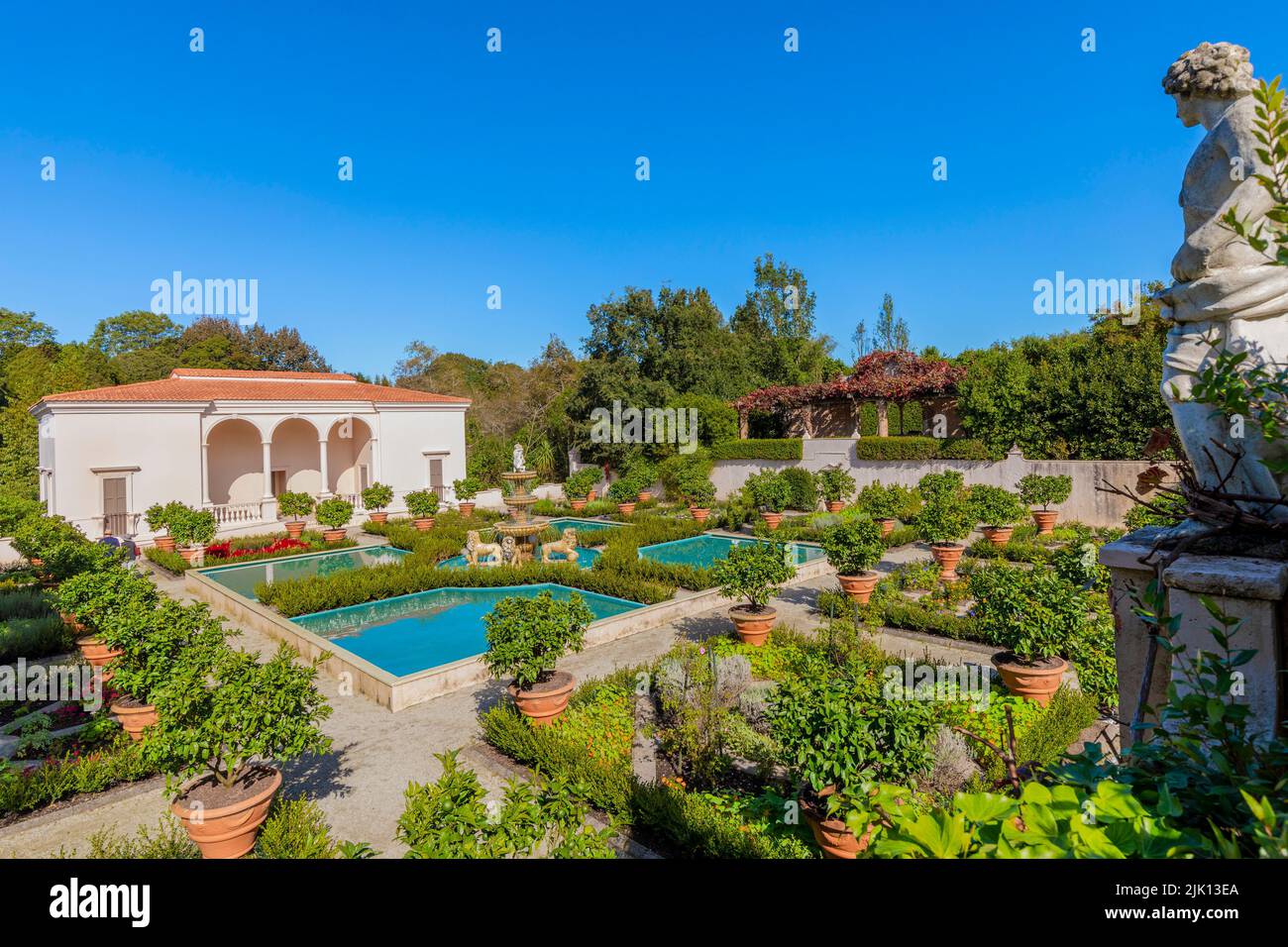 The Italian Renaissance Garden, Hamilton Gardens, Hamilton, North Island, New Zealand, Pacific Stock Photo