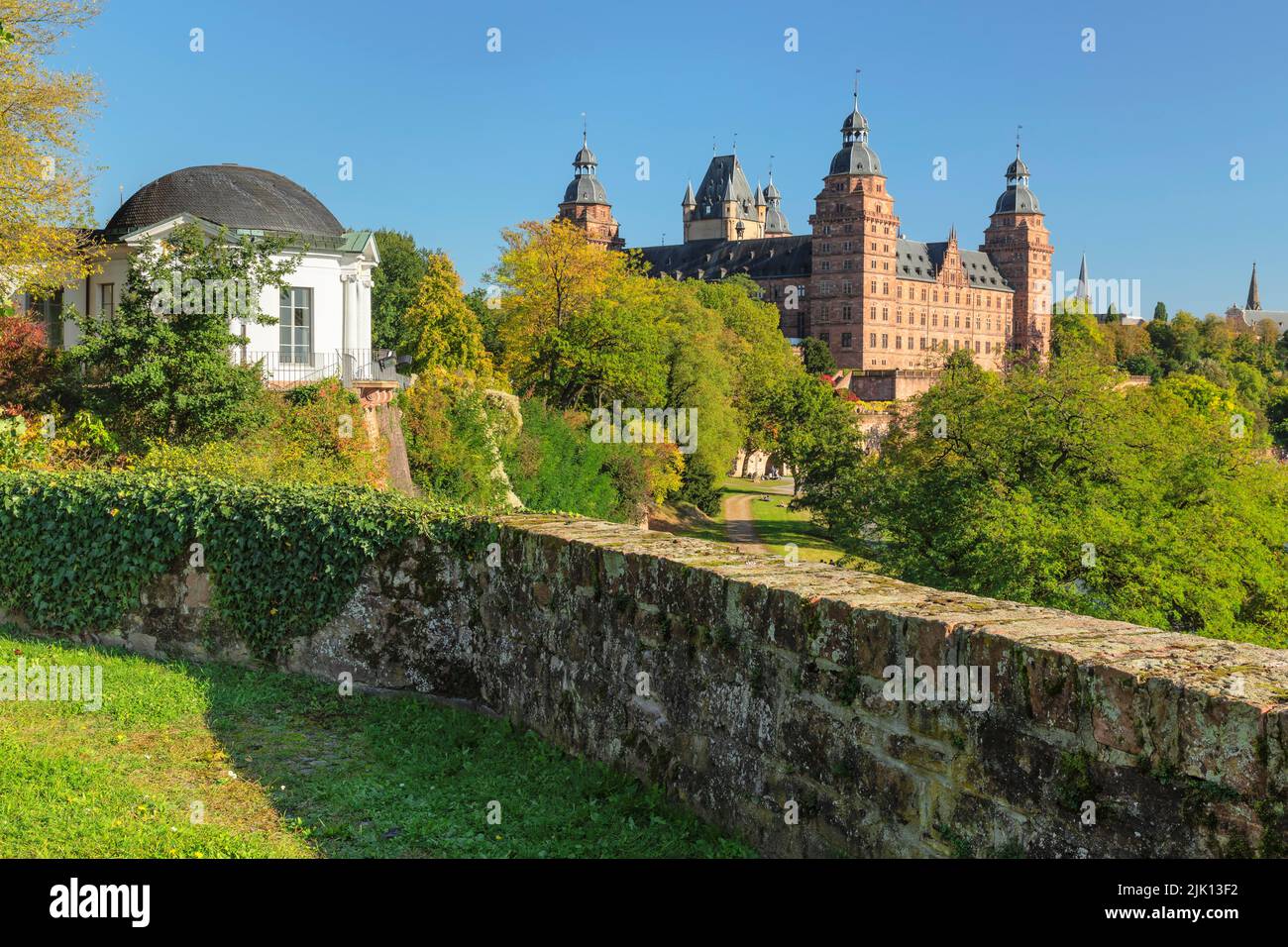 Johannisburg Castle, Aschaffenburg, Lower Franconia, Bavaria, Germany, Europe Stock Photo
