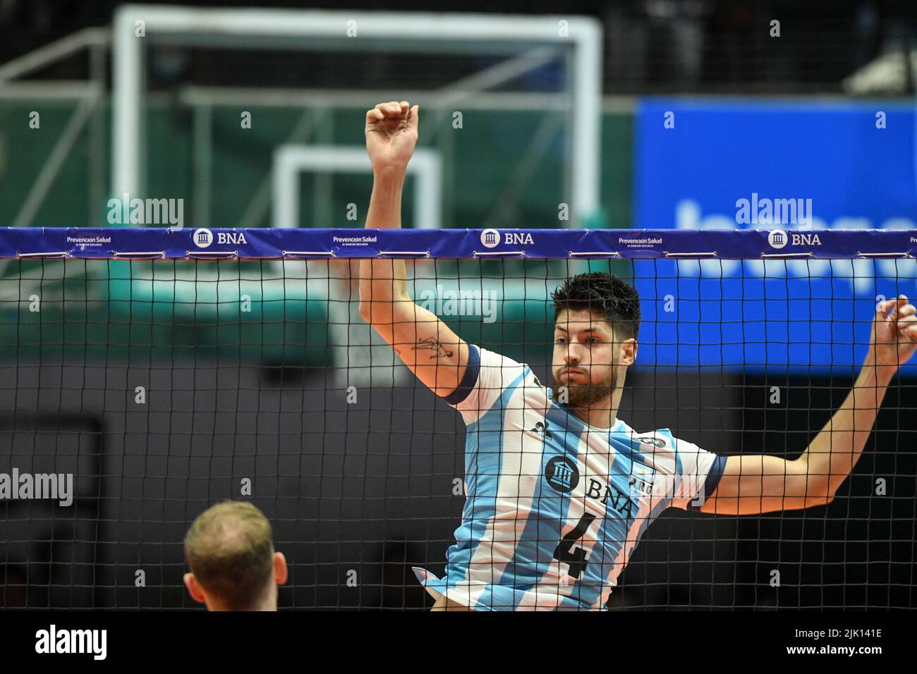 Joaquin Gallego (Argentina) vs. Netherlands. Exhibition game, Buenos Aires. Stock Photo