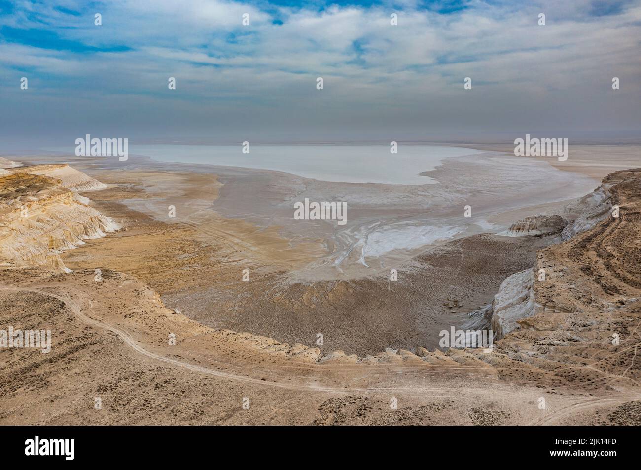 Sor Tuzbair, a solonchak (salt marsh), Mangystau, Kazakhstan, Central Asia, Asia Stock Photo
