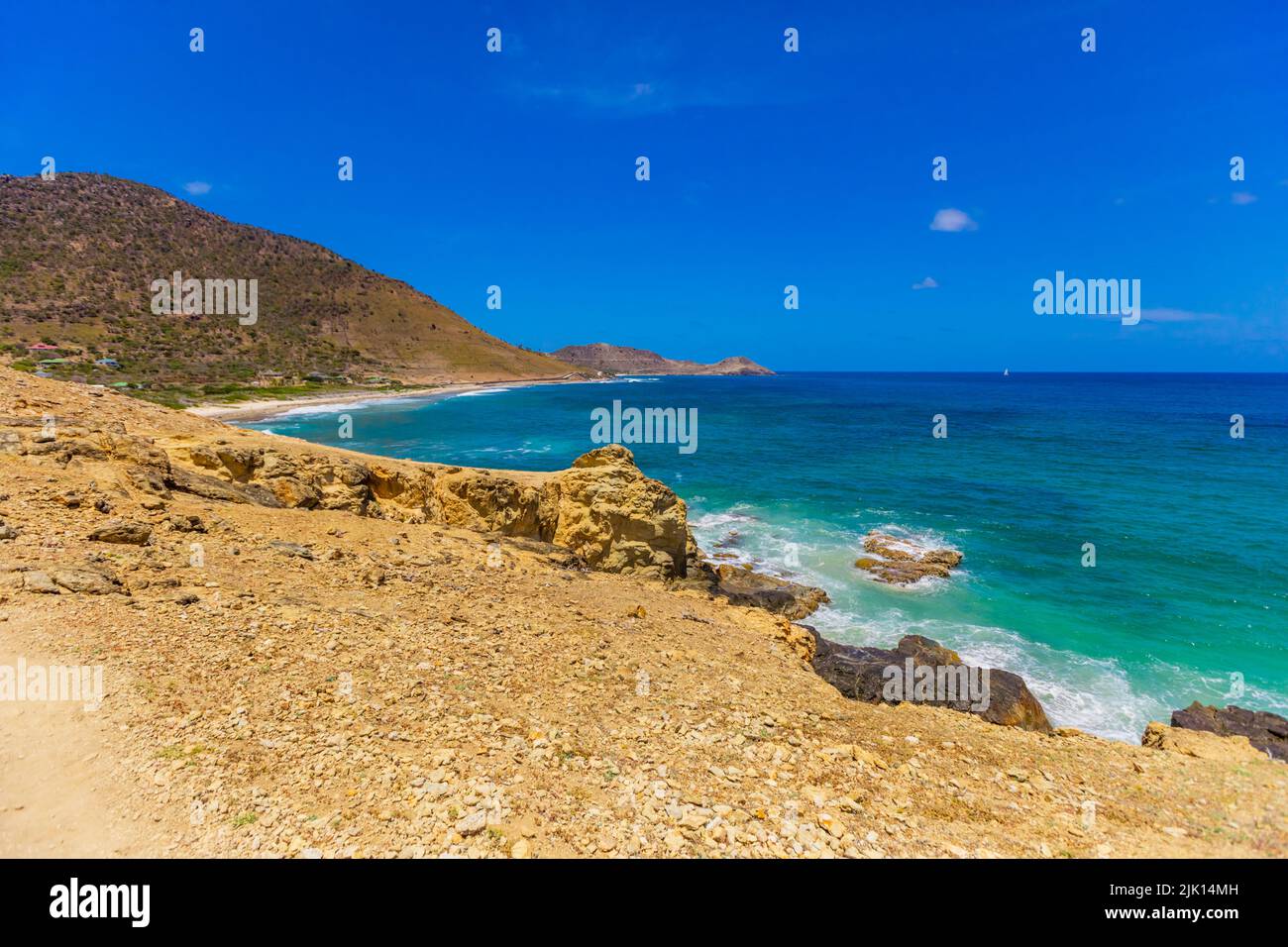 Coastline of St. Barths (Saint Barthelemy), Caribbean, Central America Stock Photo