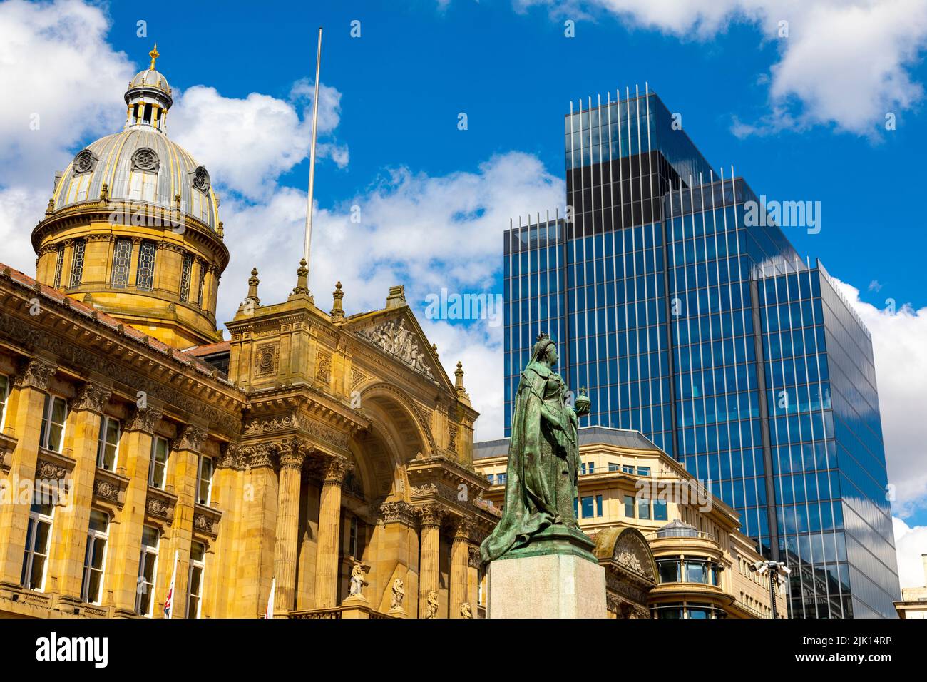 Old and modern architecture, Council House, Victoria Square, Birmingham, England, United Kingdom, Europe Stock Photo