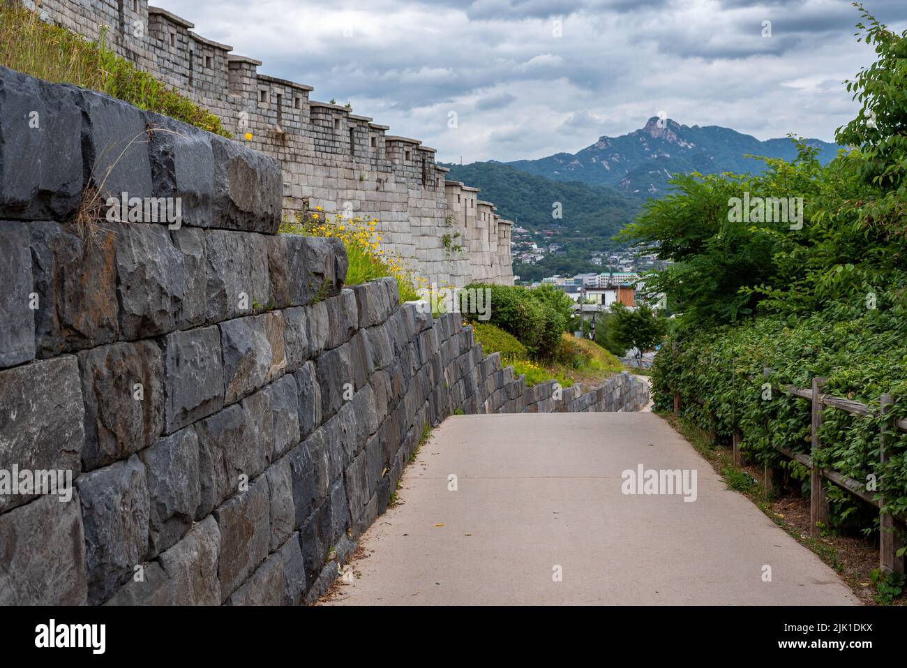Seoul City Wall fortress protecting capital of South Korea on 14 June 2022 Stock Photo