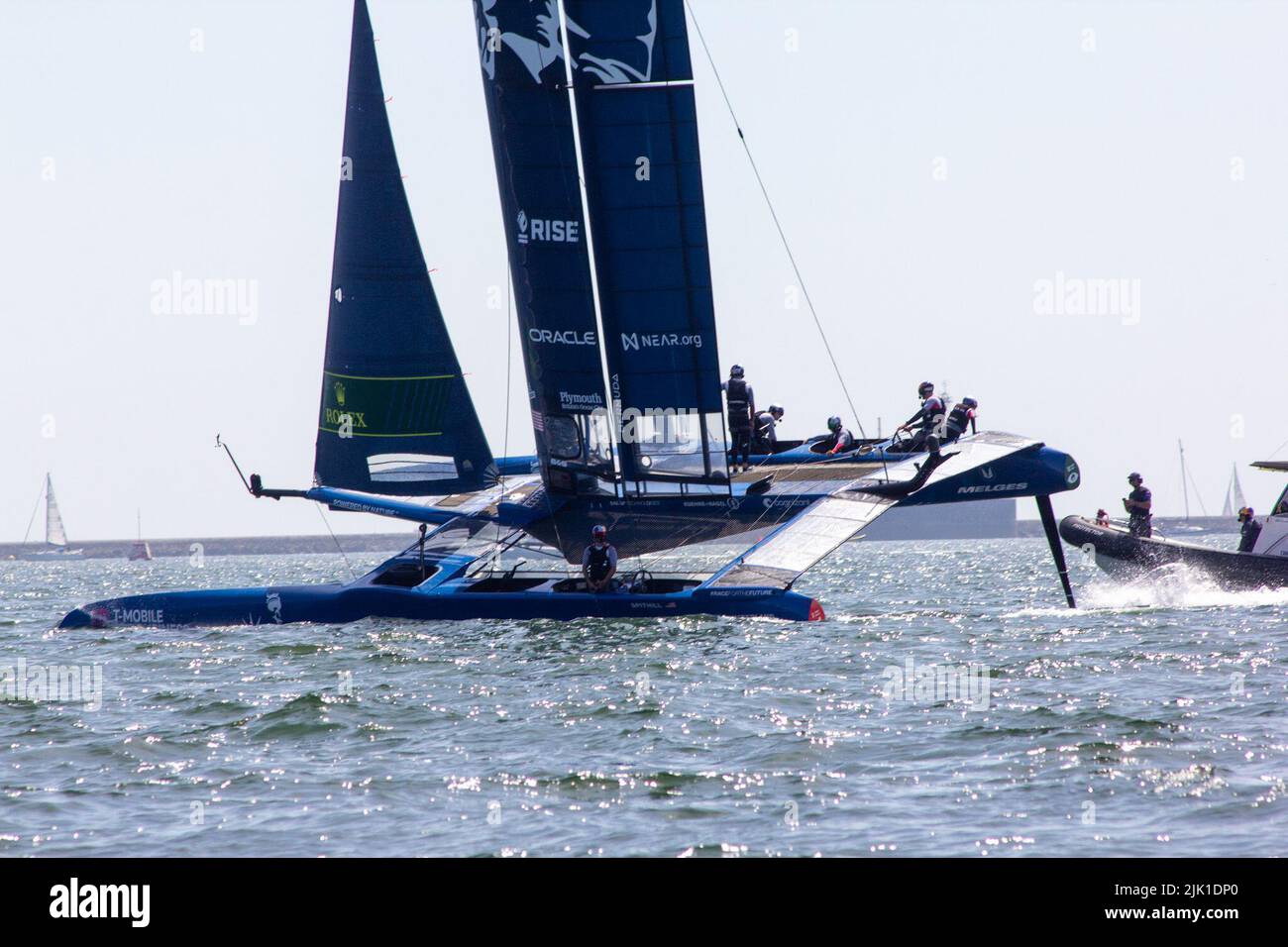 SailGP, Plymouth, UK. 29th July, 2022. Friday is practice day for the