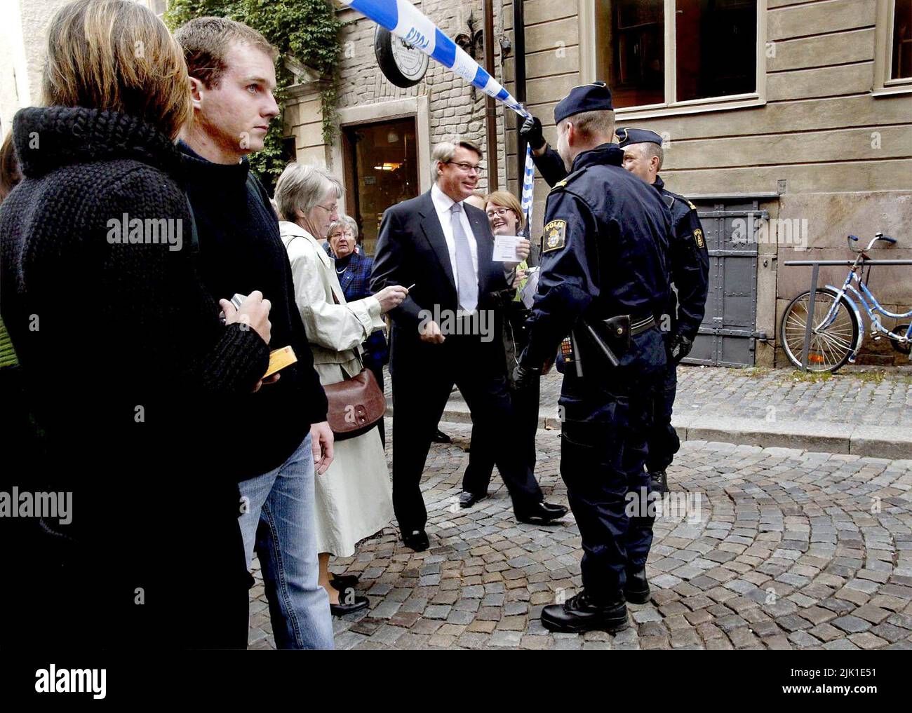 Bo Lundgren, the Moderates, is checked before the ceremony in the ...
