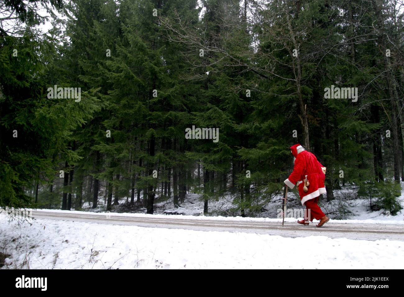 Now he's on his way, Santa Claus. The national Santa of Sweden and the Nordic countries has a