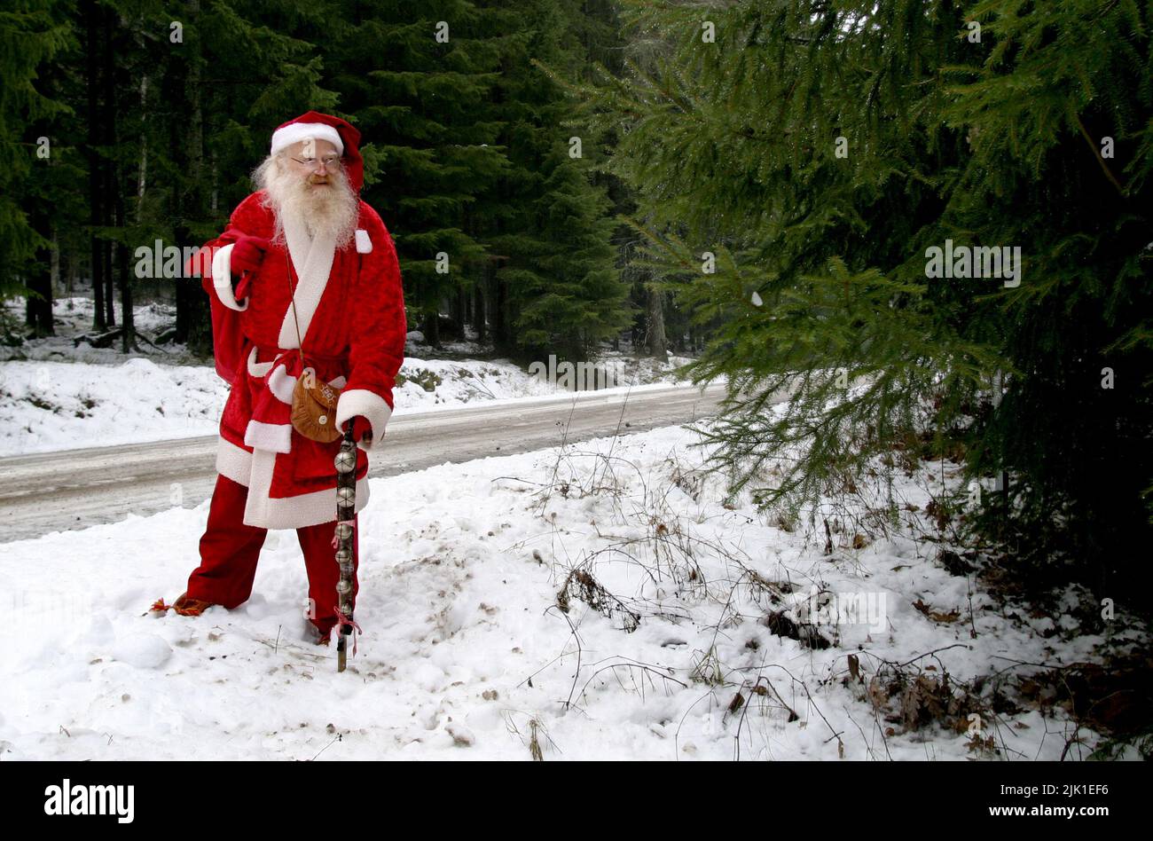 Now he's on his way, Santa Claus. The national Santa of Sweden and the Nordic countries has a