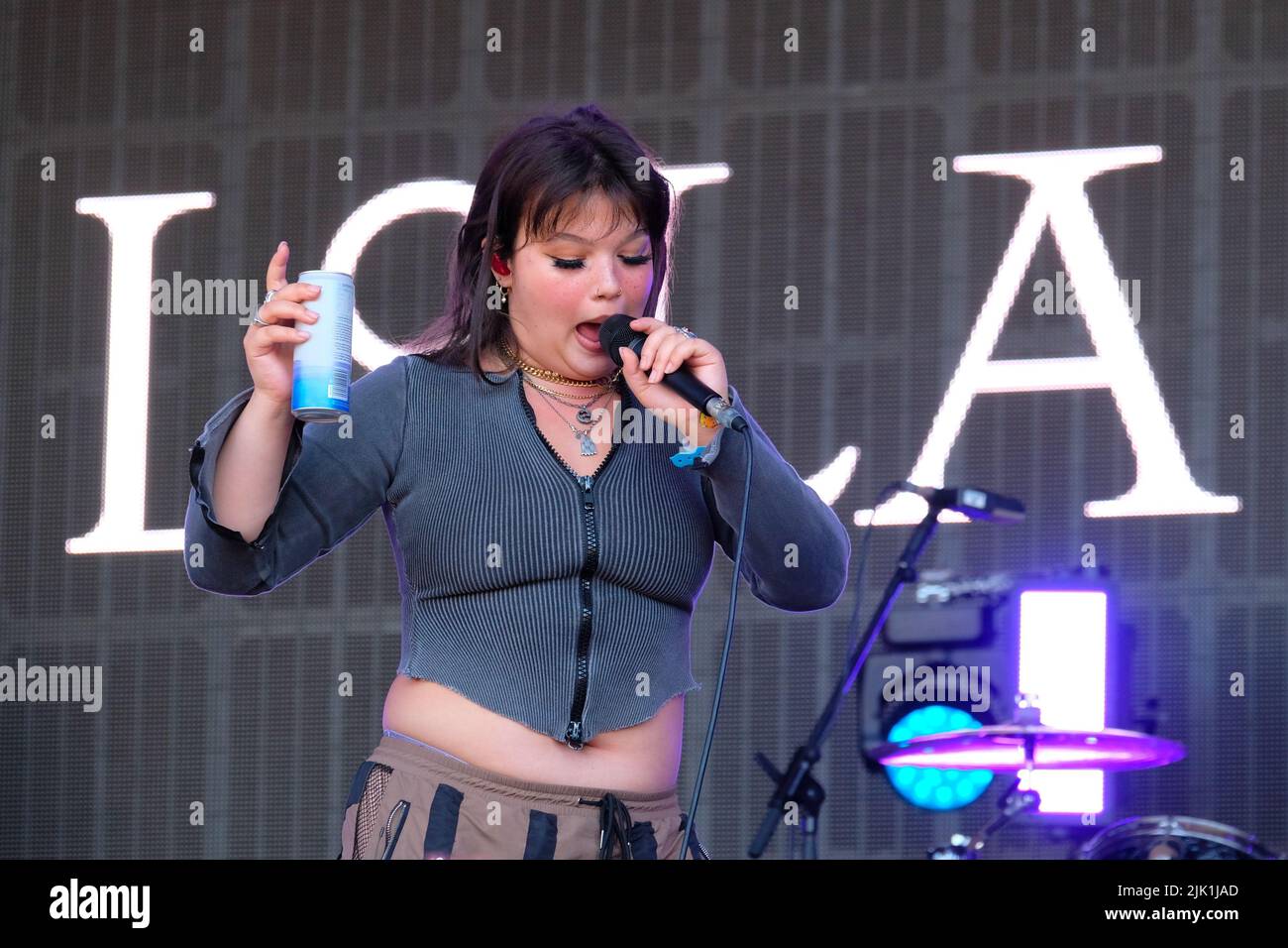 London born British singer songwriter Lola Young performing live on the