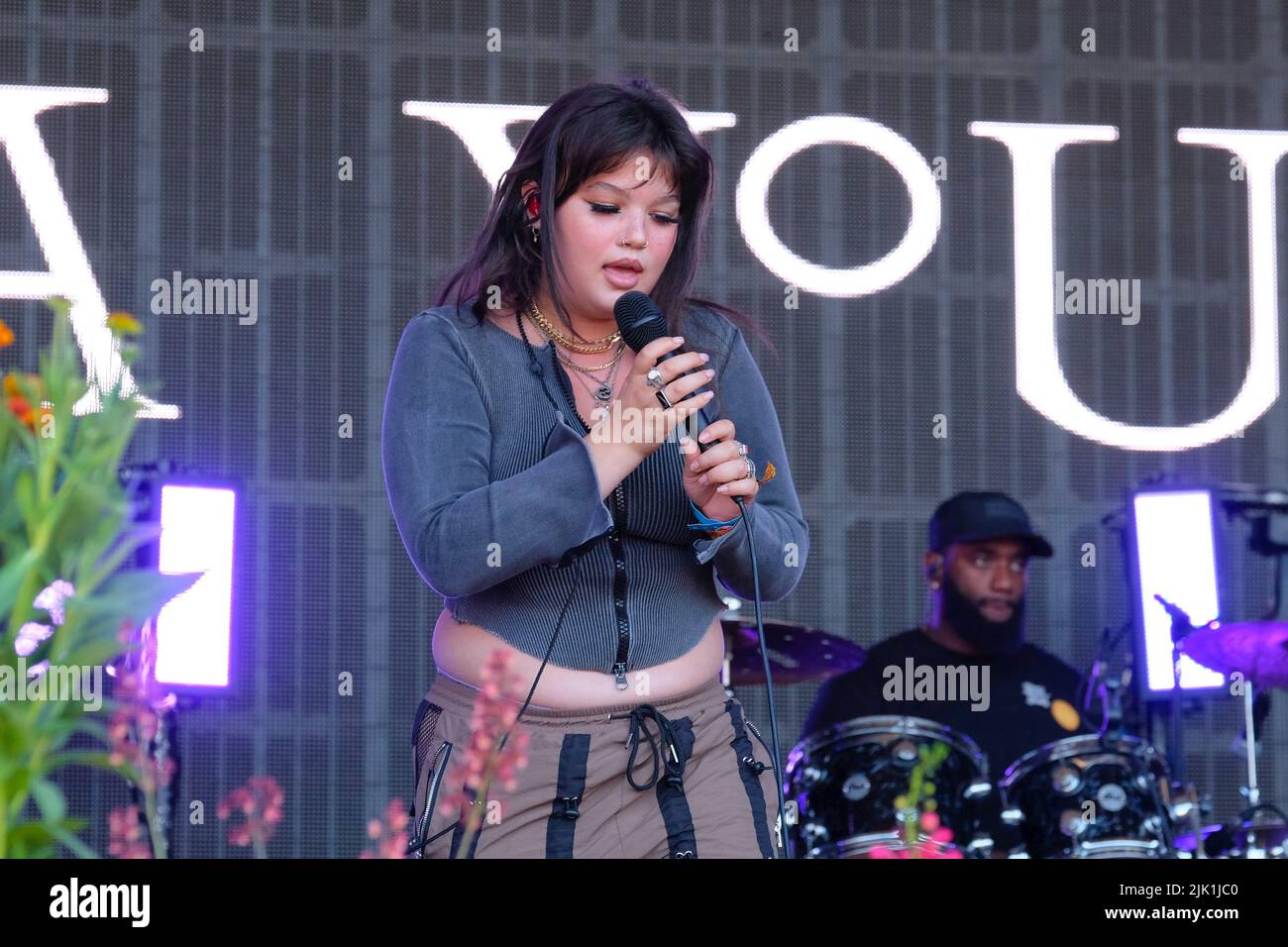 London born British singer songwriter Lola Young performing live on the