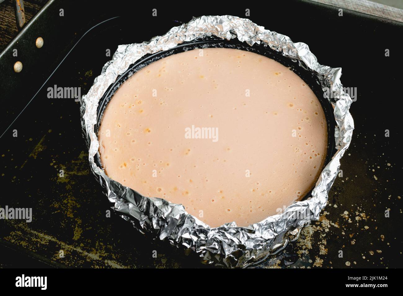 Baked Honey Lavender Cheesecake in a Water Bath Baked cheesecake in a