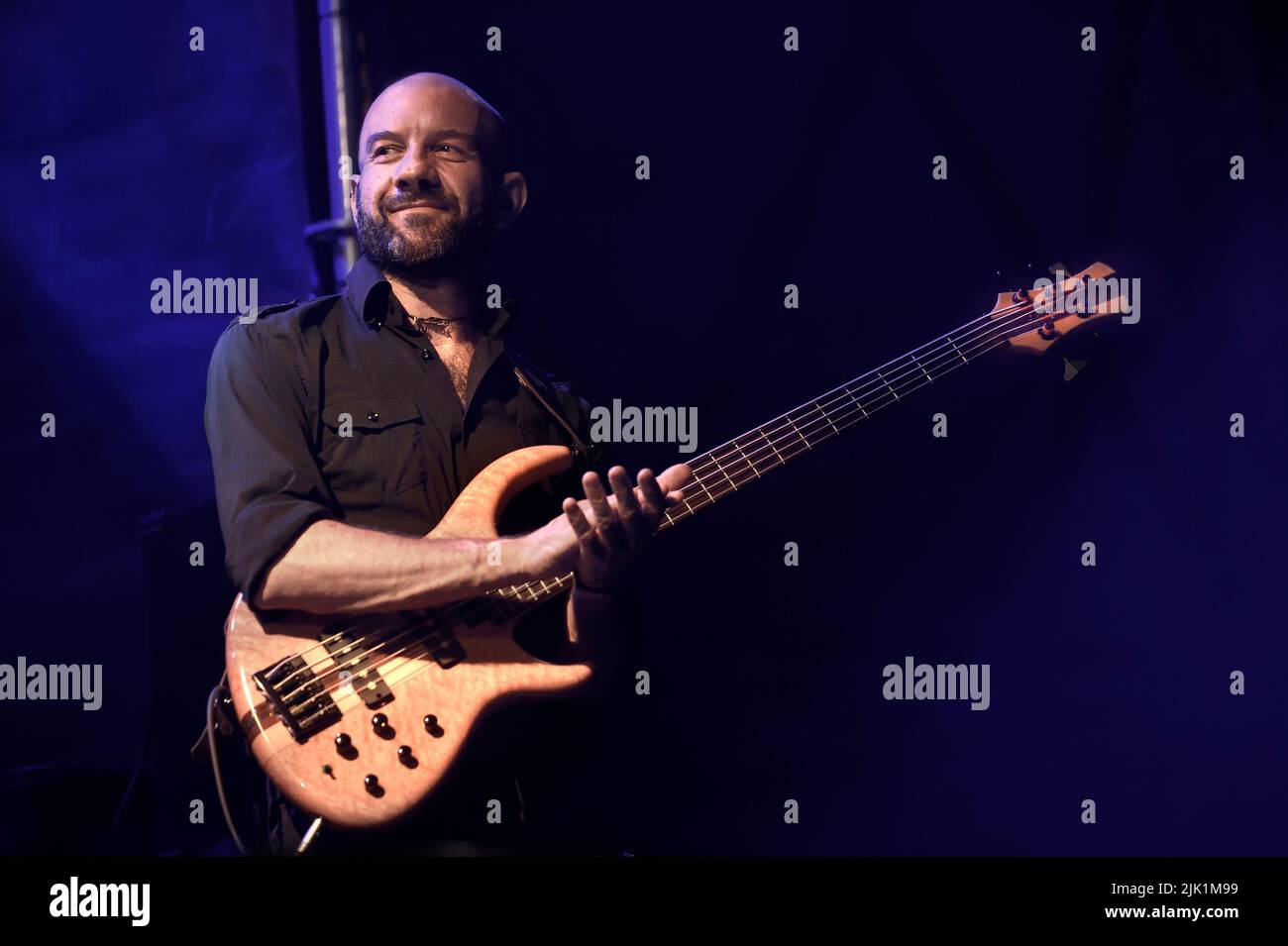 Rome, Italy. 29th July, 2022. Stefano Casali during the Valmontone Outlet Summer Festival concert. Valmontone (Rome) Italy. July 29, 2022 Fabio Concato in Concert Credit: dpa/Alamy Live News Stock Photo