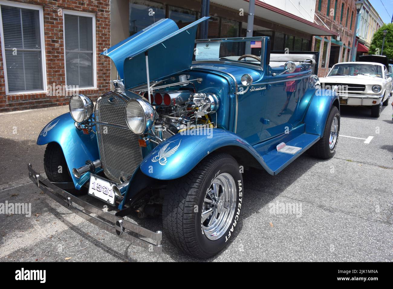 A 1931 Ford Streetrod at a car show. Stock Photo