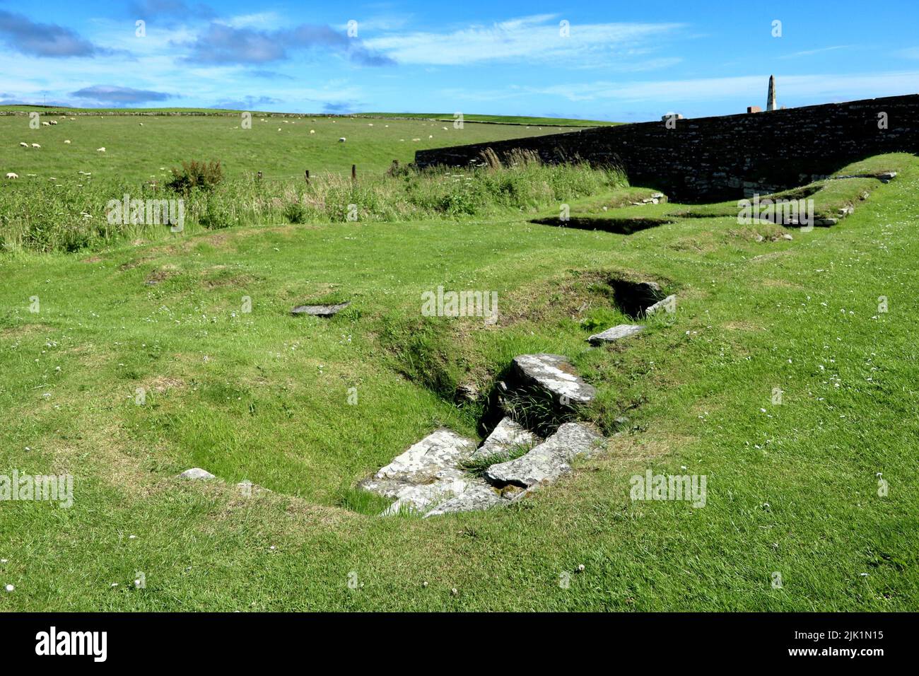 The Earls Bu at Orphir on Orkney Stock Photo