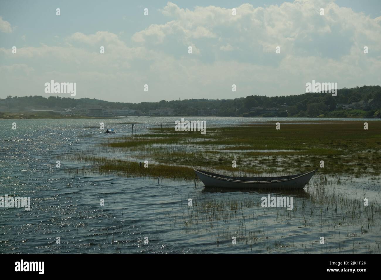 A Boat in a Wetland in Wells, Maine Stock Photo Alamy