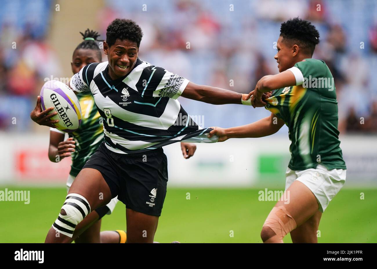 Fiji's Ana Maria Naimasi and South Africa's Donelle Snyders at Coventry