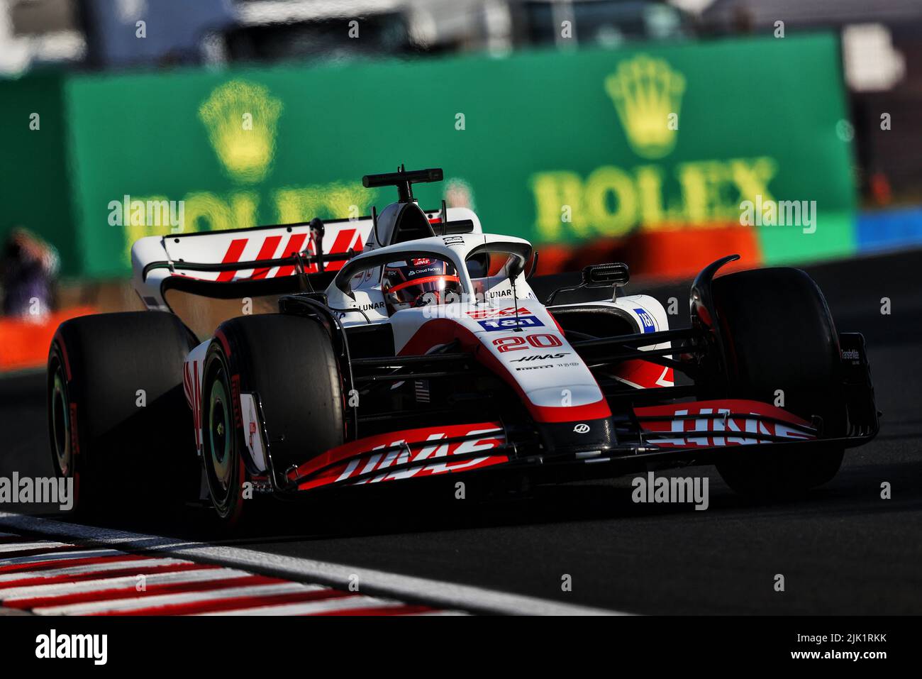 Budapest, Hungary. 29th July, 2022. Kevin Magnussen (DEN) Haas VF-22. Hungarian Grand Prix, Friday 29th July 2022