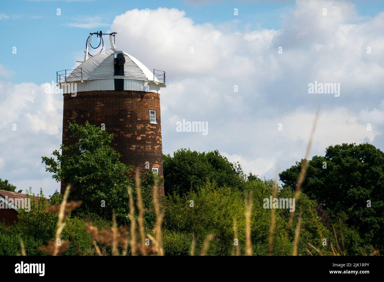 Old Buckenham Windmill Stock Photo