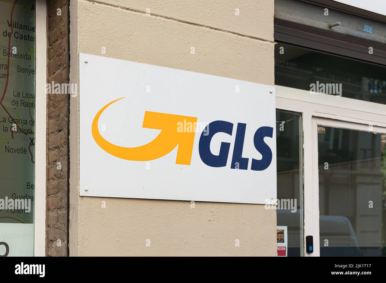 VALENCIA, SPAIN - MAY 17, 2022: GLS is a British-owned logistics company based in Amsterdam, Netherlands Stock Photo
