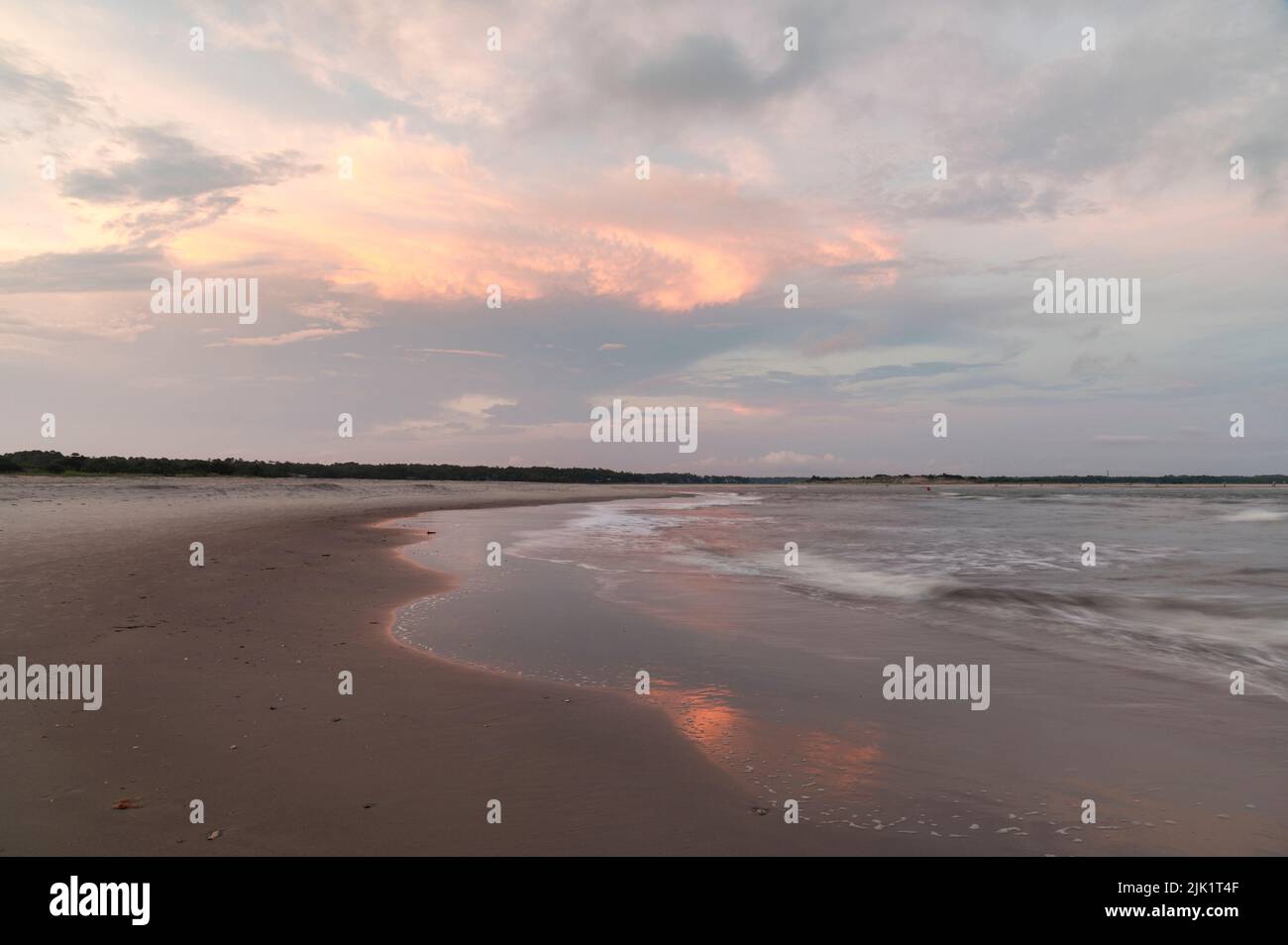 Sunset at Holden Beach, North Carolina, United States Stock Photo Alamy