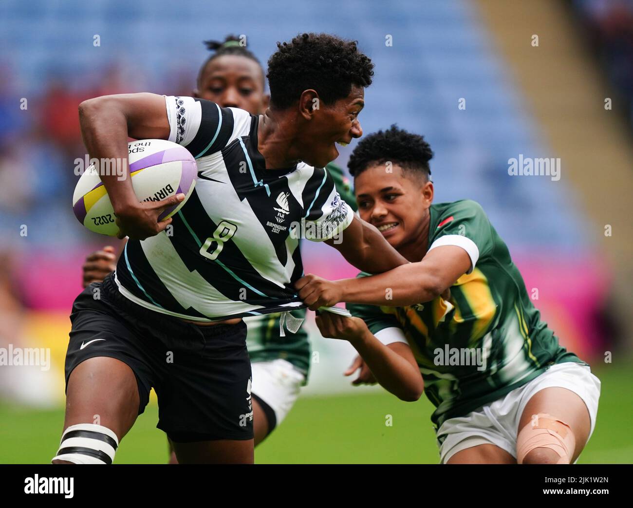 Fiji's Ana Maria Naimasi and South Africa's Donelle Snyders at Coventry