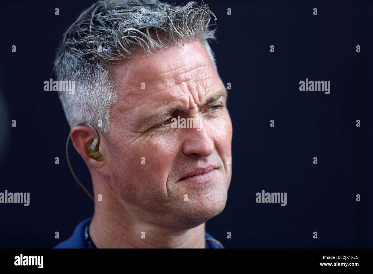 Budapest, Hungary. 29th July, 2022. Former driver Ralf Schumacher   looks on during free practice 2 ahead of the F1 Grand Prix of Hungary at Hungaroring on July 29, 2022 Mogyorod, Hungary. Credit: Marco Canoniero/Alamy Live News Stock Photo