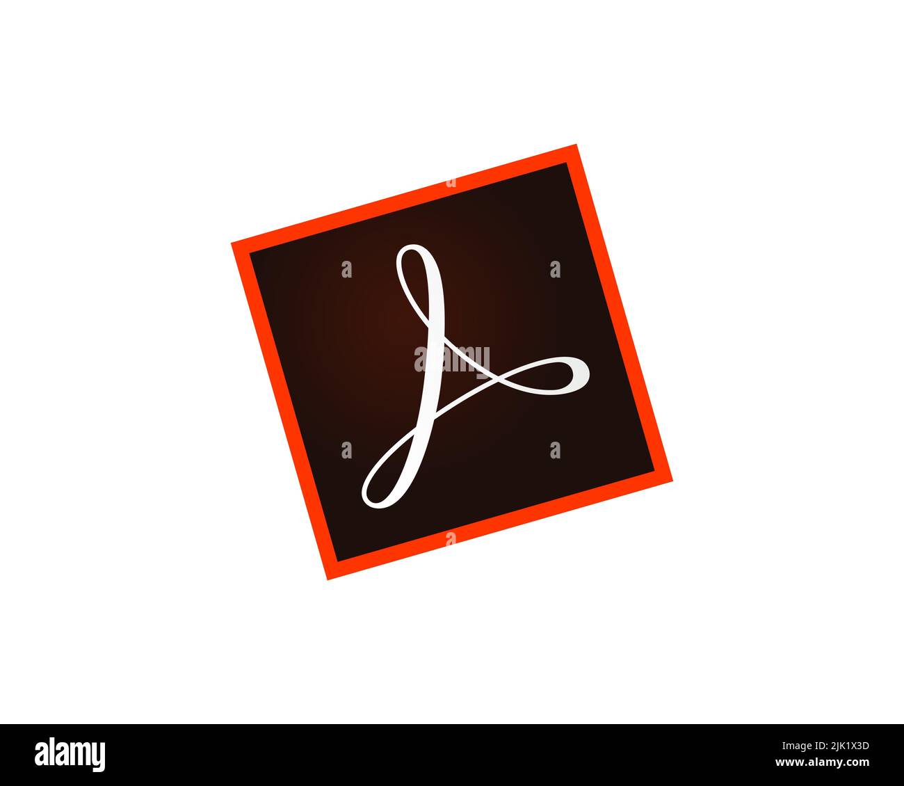 Adobe Acrobat, rotated logo, white background Stock Photo - Alamy