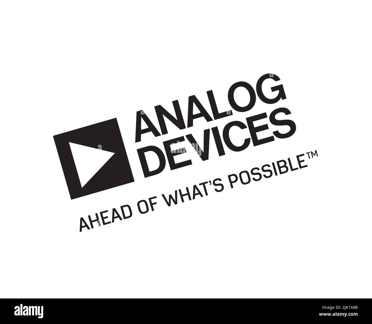 Analog Devices, rotated logo, white background Stock Photo Alamy