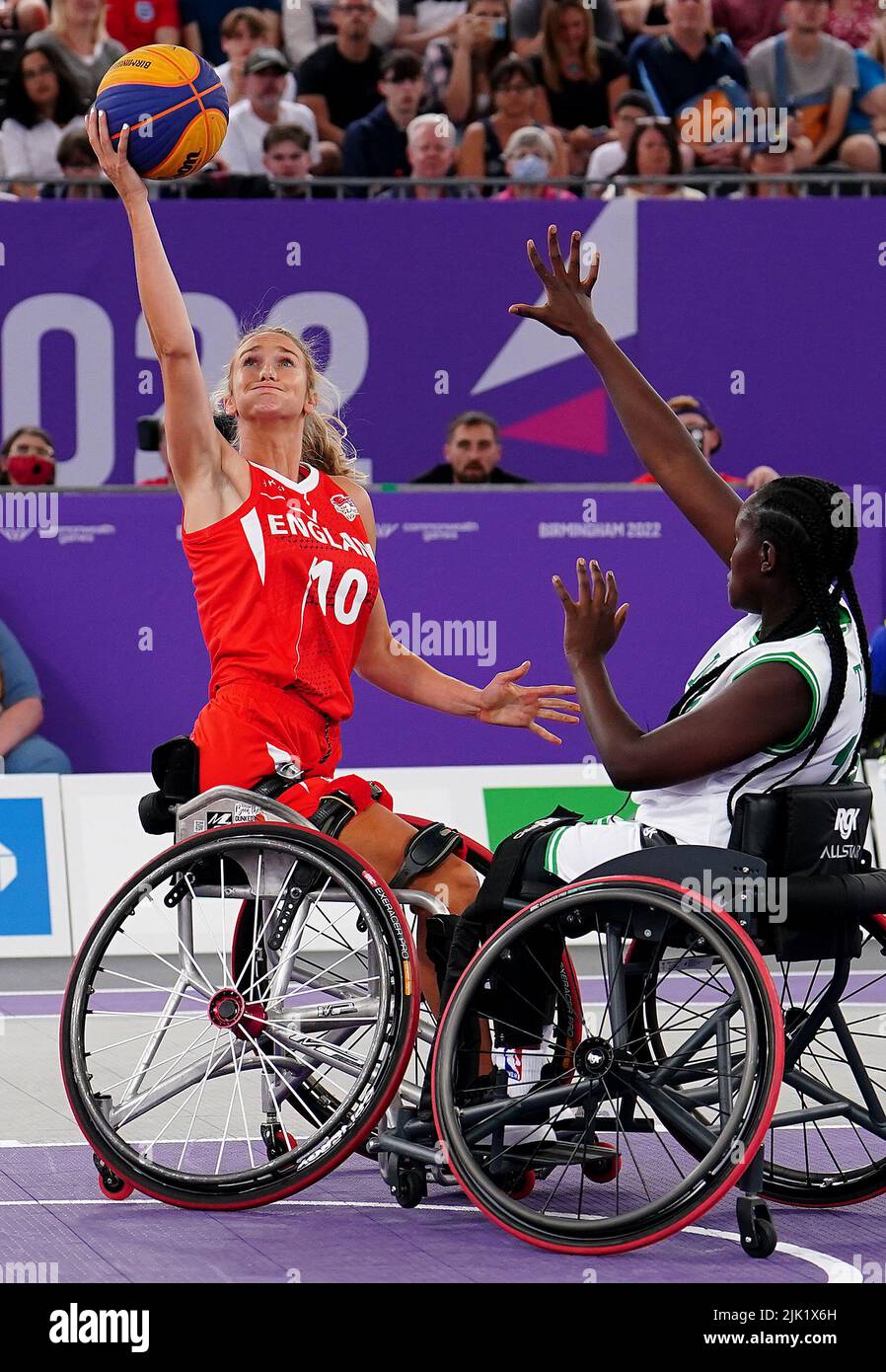 England's Amy Conroy is challenged by Kenya's Stella Cherop Tiyoy as ...