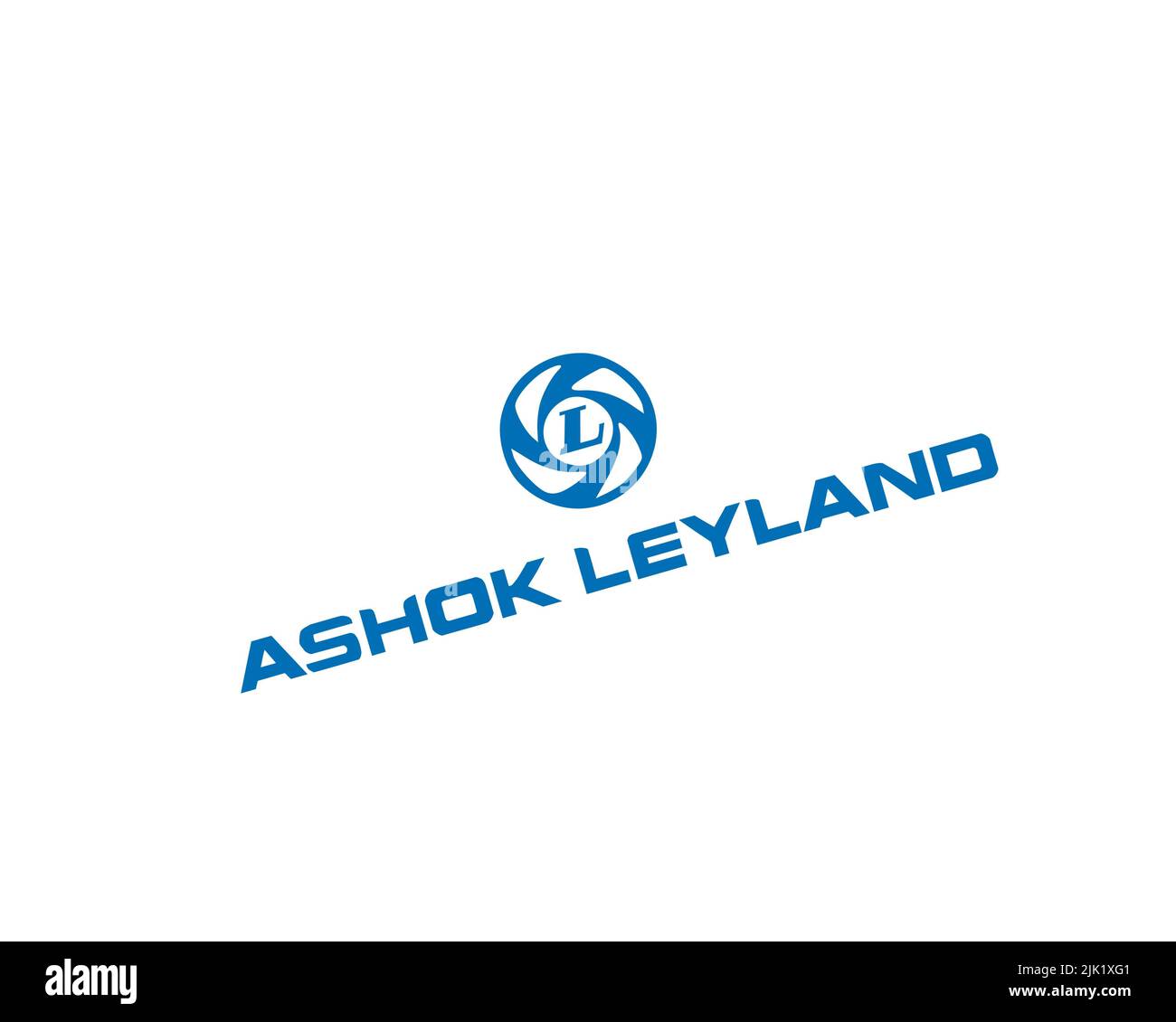 Ashok Leyland, Rotated Logo, White Background Stock Photo Alamy